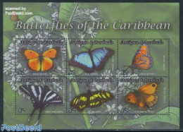 Antigua & Barbuda 2010 Butterflies Of The Caribbean 6v M/s, Mint NH, Nature - Butterflies - Antigua And Barbuda (1981-...)