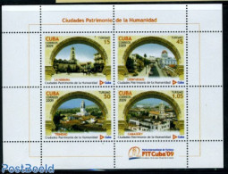 Cuba 2009 Tourism, Havana 4v M/s, Mint NH, Nature - Transport - Various - Horses - Automobiles - Coaches - Tourism - Unused Stamps