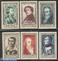 France 1951 Famous Persons 6v, Unused (hinged), History - Science - Europa Hang-on Issues - Napoleon - Politicians - C.. - Unused Stamps