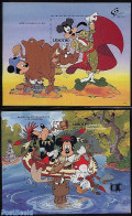 Lesotho 1992 Disney, Stamp Expositions 2 S/s, Mint NH, Transport - Philately - Ships And Boats - Art - Disney - Bateaux