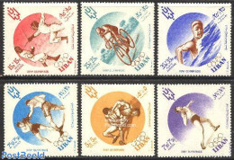 Lebanon 1960 Olympic Games 6v, Mint NH, Sport - Athletics - Boxing - Cycling - Fencing - Olympic Games - Swimming - Athlétisme