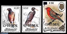 Aitutaki 1988 OHMS Overprints 3v, Mint NH, Nature - Birds - Aitutaki