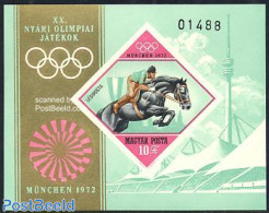 Hungary 1972 Olympic Games S/s Imperforated, Mint NH, Nature - Sport - Horses - Olympic Games - Ungebraucht