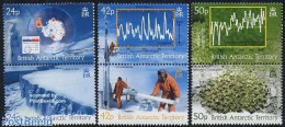 British Antarctica 2004 Climate Change 3x2v [:], Mint NH, Nature - Science - Various - Environment - Flowers & Plants .. - Protection De L'environnement & Climat