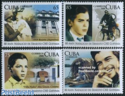 Cuba 2008 Che Guevara 4v, Mint NH, History - Sport - Transport - Politicians - Cycling - Motorcycles - Ships And Boats - Ongebruikt