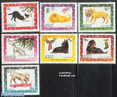 Antigua & Barbuda 1998 Christmas, Dogs 7v, Mint NH, Nature - Religion - Dogs - Christmas - Natale
