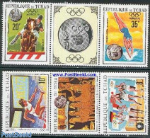 Chad 1970 Olympic Games 5v, Mint NH, Nature - Sport - Horses - Athletics - Olympic Games - Swimming - Other & Unclassified