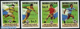 Sierra Leone 1986 World Cup Football Winners 4v, Mint NH, Sport - Football - Other & Unclassified