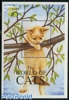 Antigua & Barbuda 1999 Australia, Cats S/s, Mint NH, Nature - Cats - Antigua En Barbuda (1981-...)