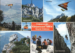 72367176 Aschau Chiemgau Kampenwand Gipfelkreuz Drachenflieger Bergsteiger Schne - Sonstige & Ohne Zuordnung