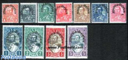 Albania 1928 Definitives, Overprints 11v, Unused (hinged) - Albanie