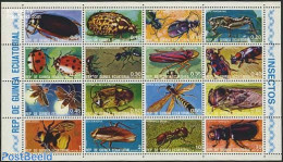 Equatorial Guinea 1978 Insects 16v M/s, Mint NH, Nature - Insects - Äquatorial-Guinea