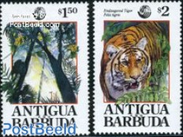 Antigua & Barbuda 1992 UNCED 2v, Mint NH, Nature - Cat Family - Environment - Trees & Forests - Protección Del Medio Ambiente Y Del Clima