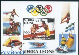 Sierra Leone 1985 Olympic Winners S/s, Mint NH, Sport - Boxing - Olympic Games - Sailing - Boxe