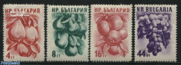 Bulgaria 1956 Fruits 4v, Mint NH, Nature - Fruit - Wine & Winery - Ungebraucht