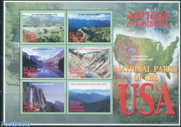 Antigua & Barbuda 2005 National Parks USA 6v M/s, Yellowstone, Mint NH, Sport - Various - Mountains & Mountain Climbin.. - Climbing