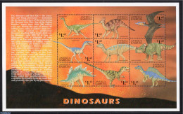 Antigua & Barbuda 1999 Preh. Animals 9v M/s, Mint NH, Nature - Prehistoric Animals - Vor- U. Frühgeschichte