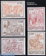Monaco 2004 St. Devota 5v, Mint NH, Religion - Transport - Religion - Ships And Boats - Unused Stamps