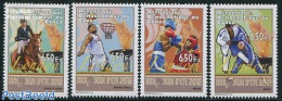 Congo Dem. Republic, (zaire) 2012 Olympic Games London 4v, Mint NH, Nature - Sport - Horses - Basketball - Boxing - Ju.. - Basket-ball