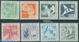 Costa Rica 1961 UNO Organisations 8v, Mint NH, History - Science - Transport - Various - United Nations - Meteorology .. - Klimaat & Meteorologie