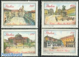 Italy 1987 Famous Squares 4v, Mint NH, Religion - Churches, Temples, Mosques, Synagogues - Art - Architecture - Sonstige & Ohne Zuordnung