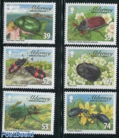 Alderney 2013 Alderney Beetles 6v, Mint NH, Nature - Various - Flowers & Plants - Insects - Lighthouses & Safety At Sea - Fari