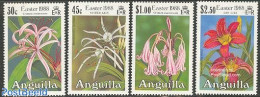 Anguilla 1988 Easter, Lilies 4v, Mint NH, Nature - Flowers & Plants - Anguilla (1968-...)