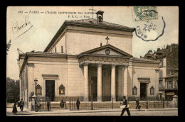 75 - PARIS 17EME - EGLISE STE-MARIE DES BATIGNOLLES, 77 RUE DU DR F. COBLIGEOIS - CARTE COLORISEE - District 17