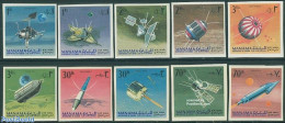 Manama 1968 Space 10v Imperforated, Mint NH, Transport - Space Exploration - Manama