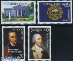 Sierra Leone 1987 US Constitution 4v, Mint NH, History - Transport - Various - American Presidents - Coat Of Arms - Sh.. - Bateaux