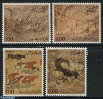 Algeria 1981 Rock Paintings 4v, Mint NH, Nature - Animals (others & Mixed) - Art - Cave Paintings - Ongebruikt