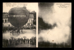 51 - SEZANNE - BALLON LE PETIT JOURNAL AVANT ET APRES SON EXPLOSION LE 7 JUIN 1914  - Sezanne