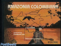 Colombia 1993 Amazone S/s, Mint NH, History - Various - Maps - Géographie