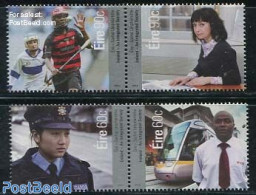 Ireland 2013 Integration 4v (2x [:]), Mint NH, Sport - Transport - Various - Sport (other And Mixed) - Railways - Police - Unused Stamps