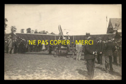 27 - EVREUX - STATION D'AVIATION - AVION DEVANT LE HANGAR BELLANGER - CARTE PHOTO ORIGINALE - Evreux