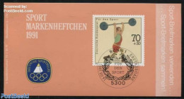 Germany, Federal Republic 1991 Sports Booklet, Weight Lifting, Mint NH, Sport - Sport (other And Mixed) - Weightliftin.. - Neufs