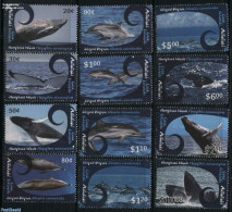 Aitutaki 2012 Whales 12v (without Dark Borders), Mint NH, Nature - Sea Mammals - Aitutaki