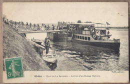 CPA 94 - ABLON - Quai De La Baronnie - Arrivée D'un Bateau Parisien - TB PLAN ANIMATION Débarquement Passagers - Ablon Sur Seine