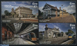 Ireland 2017 Irish Trainstations 4v, Mint NH, Transport - Railways - Art - Architecture - Unused Stamps