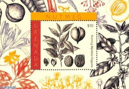 Grenada 2018 Nutmeg S/s, Mint NH, Health - Various - Food & Drink - Agriculture - Alimentazione
