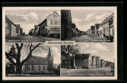 AK Altenstadt /Hessen, Strasse, Kirche Mit Denkmal  - Other & Unclassified