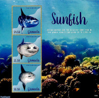 Grenada 2019 Sunfish 3v M/s, Mint NH, Nature - Fish - Fische