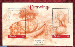 Tuvalu 2019 Leonardo Da Vinci 2v M/s, Mint NH, Nature - Transport - Birds - Ships And Boats - Art - Leonardo Da Vinci .. - Bateaux