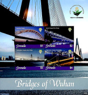 Grenada 2019 Wuhan Bridges 4v M/s, Mint NH, Philately - Art - Bridges And Tunnels - Ponts