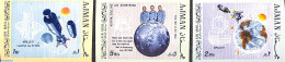 Ajman 1969 Moonlanding 3v, Imperforated, Mint NH, Transport - Space Exploration - Ajman