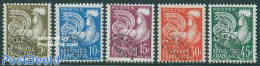 France 1957 Pre Cancels 5v, Unused (hinged), Nature - Poultry - Nuovi