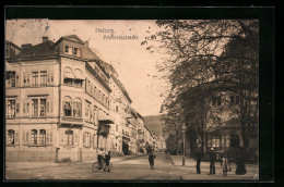 AK Freiburg, Friedrichstrasse Mit Schülergruppe, Fahrrad  - Freiburg I. Br.