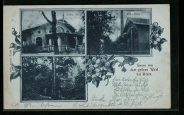 Mondschein-AK Stade, Gasthaus Grüner Wald Mit Restaurant Und Wasserkunst  - Stade