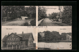AK Beringstedt I. H., Schule, Ostermühle, Hintere Dorfstrasse  - Other & Unclassified