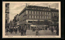 AK Berlin, Unter Den Linden Mit Blick Auf Feinkonditorei König  - Mitte